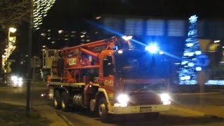 preview picture of video 'Straż Pożarna: Podnośnik 471[M]53 SH 40 Volvo FM12 z JRG Legionowo alarmowo (11.01.2015)'