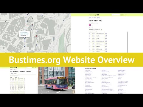 Your Guide To Using BusTimes | Website Overview