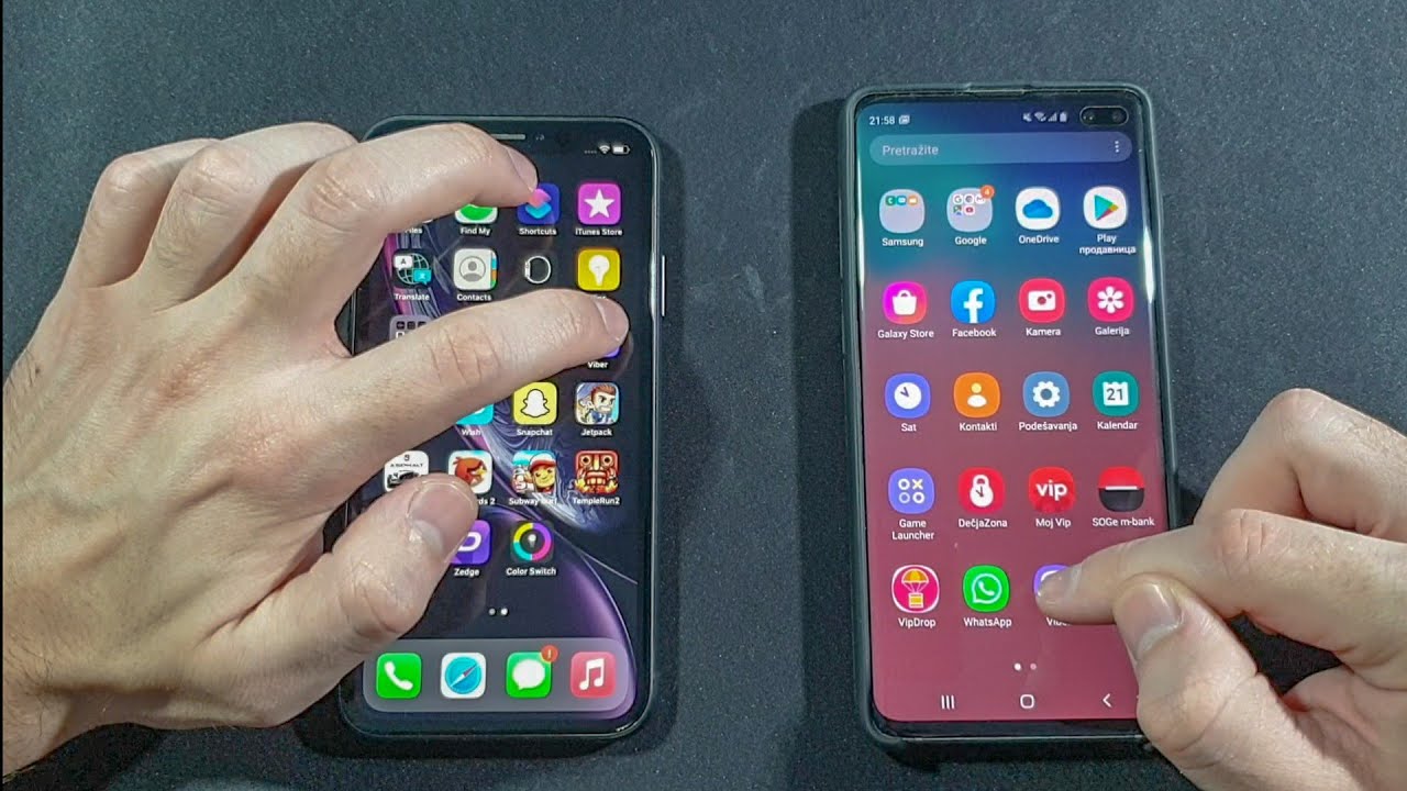 Iphone XR vs Samsung S10 Plus Comparison Speed Test