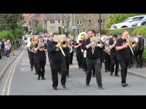 Bad Ass Brass on the march up at Lydgate Whit Friday Contest 2017