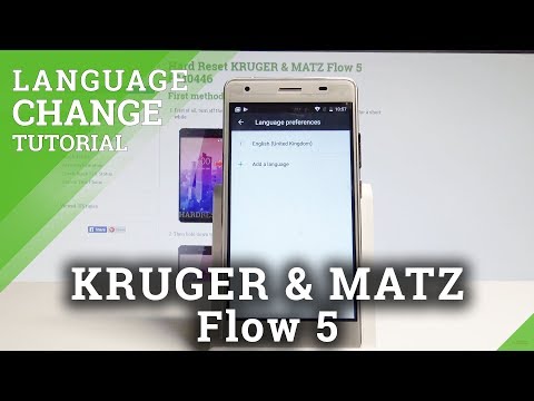 How to Change Language on KRUGER & MATZ Flow 5 - Set Up Android Language |HardReset.Info