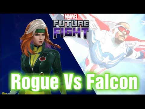 Rogue Vs Falcon Knull stage 9 comparison (4% Pierce) Marvel future fight