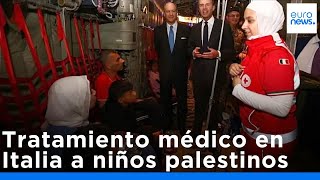 19 niños palestinos llegan a Italia para recibir tratamiento médico