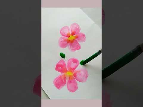 🌺easy & satisfying flowers/how to draw flowers/simple drawing /flowers🌸#art#shorts#diy