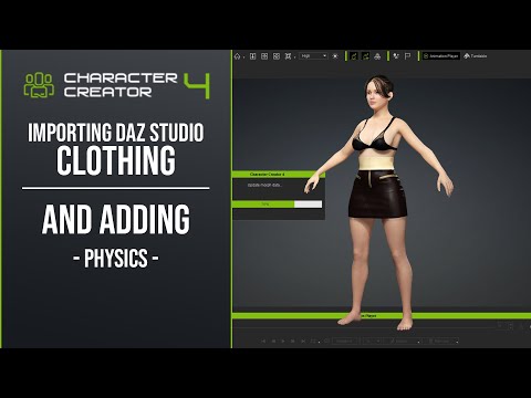 [Character Creator 4] How to import Daz Studio clothing and apply physics!