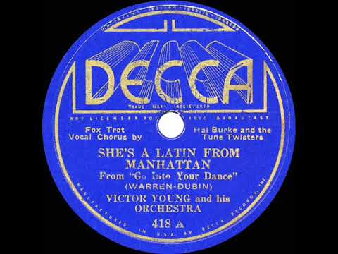 1935 HITS ARCHIVE: She’s A Latin From Manhattan - Victor Young (Hal Burke & Tune Twisters, vocal)
