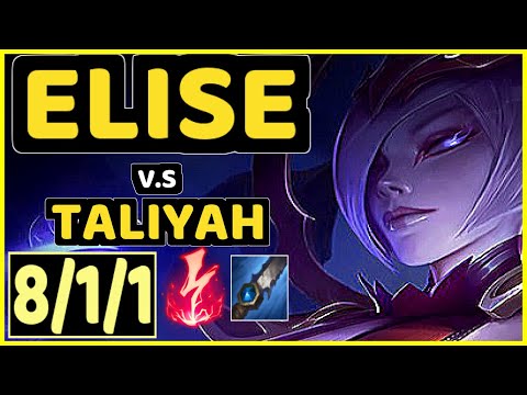 BLUERZOR (ELISE) vs TALIYAH - 8/1/1 KDA JUNGLE CHALLENGER GAMEPLAY - EUW