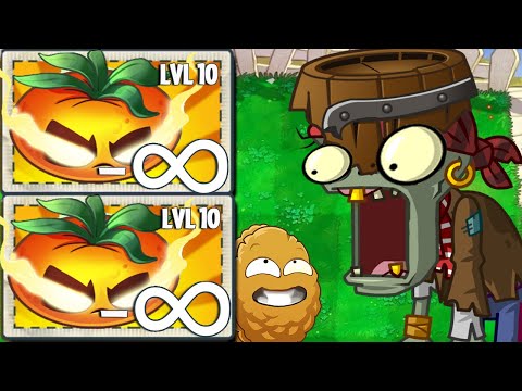 PvZ 2 Power Up INFINITE - Every Plant Max Level Vs 100 Thanksgiving Conehead Zombie - Who is Faster