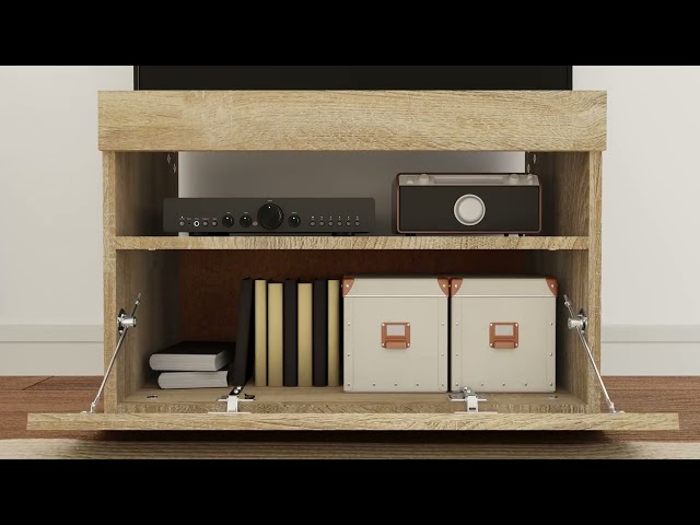 Video Teaser für 804416 vidaXL TV Cabinets with LED Lights 2 pcs Sonoma Oak 60x35x40 cm