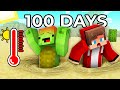 Mikey And JJ SURVIVE 100 DAYS In DESERT Challenge Minecraft Maizen