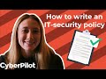 How To Write An IT Security Policy Comprehensive Guide With Free Template 2025