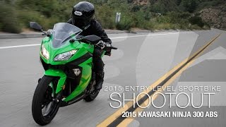 2015 Kawasaki Ninja 300 ABS - Entry Sport Shootout Pt 2 - MotoUSA