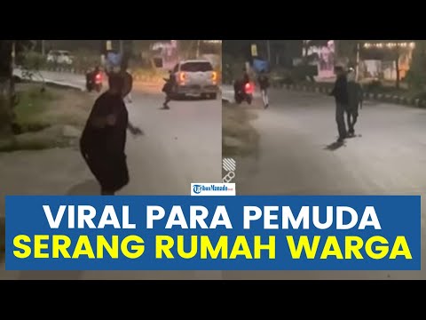 VIRAL DETIK-DETIK GEROMBOLAN PEMUDA SERANG RUMAH, KEJAR WARGA