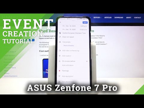 How to Create Event in Calendar on ASUS Zenfone 7 Pro – Calendar Features