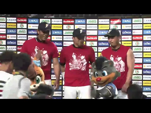 ファイターズ稲葉選手・大引選手・小谷野選手ヒーローインタビュー 2014/8/1 F-H