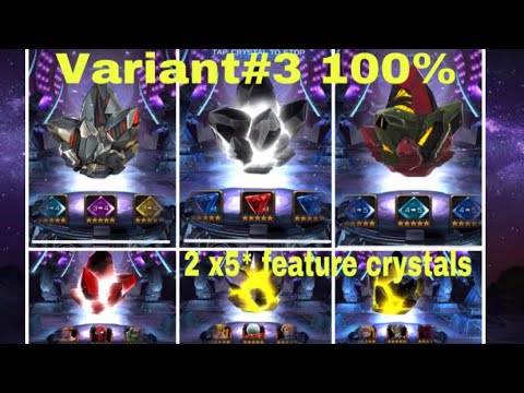 VARIANT #3 100% REWARDS & TWO 5* FEATURE CRYSTALS OPENING MARVEL CONTEST OF CHAMPIONS