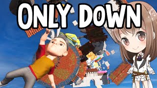 ただただ下へ！「ONLY UP」のパロディゲームがこれまた難しいｗ【ONLY DOWN】【女性実況】