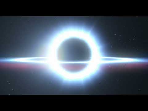 A star explodes in deep space creating a large black hole gravitational singularity 4K