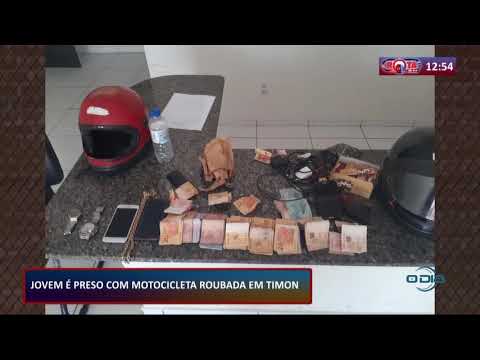 Jovem é preso com motocicleta roubada em Timon e polícia apreende objetos e dinheiro 16 10 2020