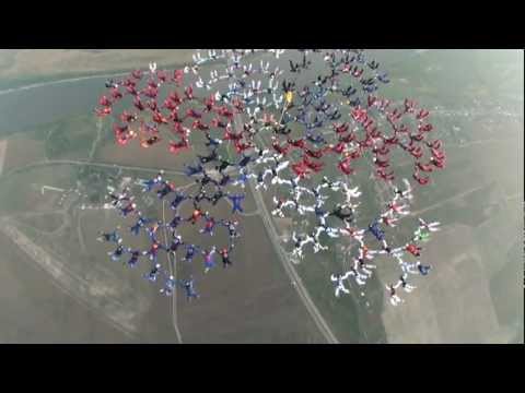 FAI European Record - Largest freefall formation - 201 Parachutists