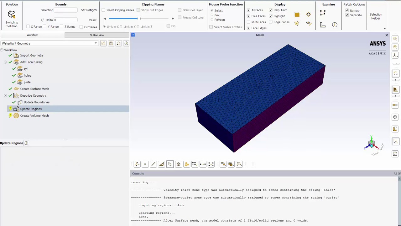 Using ANSYS Fluent Meshing for CFD Simulation