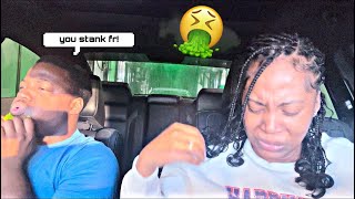 SPRAYING FART SPRAY WHILE GOING THROUGH CAR WASH PRANK ON BOYFRIEND *IT BACKFIRED*