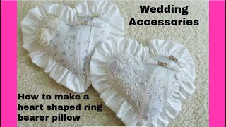 DIY - heart shaped ring bearer pillow for weddings