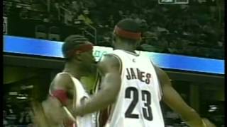 Lebron James 40 pts,10 reb,10 ast, season 2005 cavs vs bucks