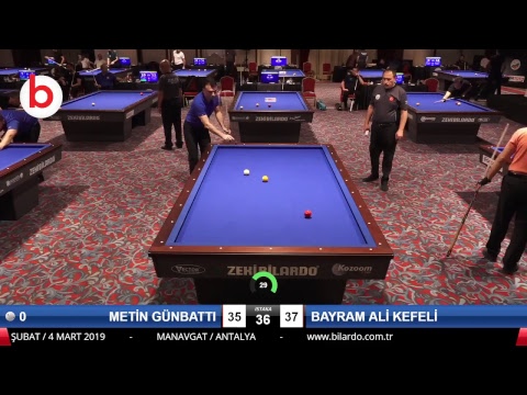 METİN GÜNBATTI & BAYRAM ALİ KEFELİ Bilardo Maçı - 2019 TÜRKİYE KUPASI 1. ETAP ERKEKLER-4.TUR