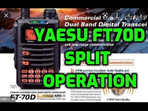 Yaesu FT70D Split operation VHF to UHF