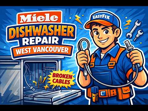 Miele Dishwasher Repair West Vancouver | Door Falls Down Fix (Broken Door Cable Replacement)