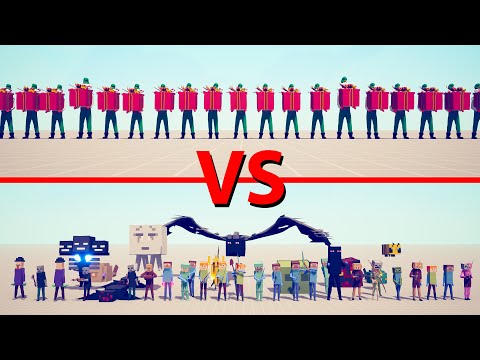 PRESENT ELF Team vs MINECRAFT Team - Totally Accurate Battle Simulator TABS