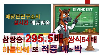 浦和 경마장 삼쌍승식 295.5배 또 적중 !!!!!