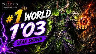 🔥 #1 WORLD SPEEDRUN! Pit 100 in 1'03 😈 Warlock Apocalypse (GEAR SHOWN) | Diablo 4