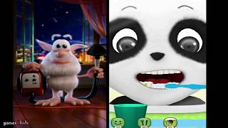 2 split screen gameplay TALKING BOOBA and TALKING LITTLE BABY PANDA