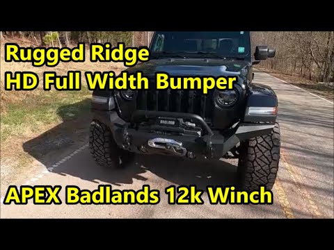 Jeep Gladiator - Rugged Ridge HD Full Width Bumper and Badlands Winch