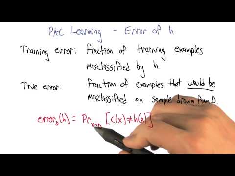 Error of h Georgia Tech Machine Learning