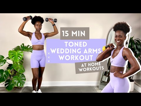 15 MINUTE TONED ARMS WORKOUT | WEDDING ARMSWORKOUT | STANDING ONLY DUMBBELLS