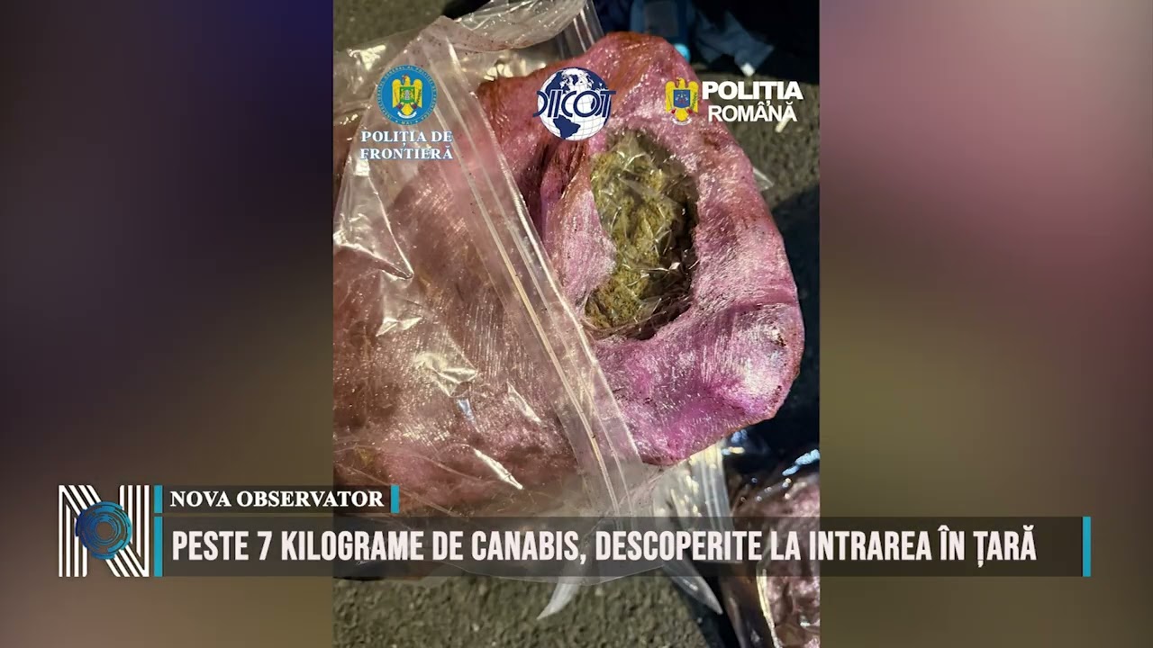 Peste 7 kilograme de canabis, descoperite la intrarea în țară