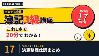 【日商簿記3級】決算整理仕訳まとめ  ｜ゼロから合格！独学サポート講座 #17