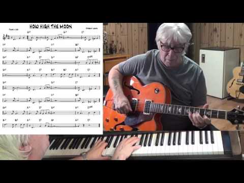 How High The Moon - Jazz guitar & piano cover ( Morgan Lewis )