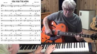 How High The Moon - Jazz guitar & piano cover ( Morgan Lewis )