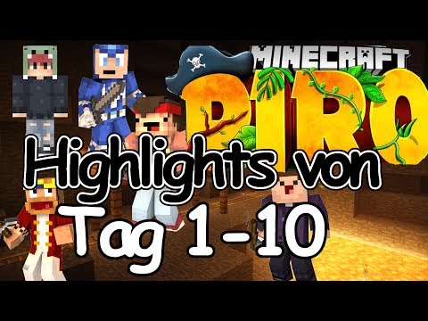 Minecraft Piro Highlights von Tag 1-10 - alle Tode - MPZ