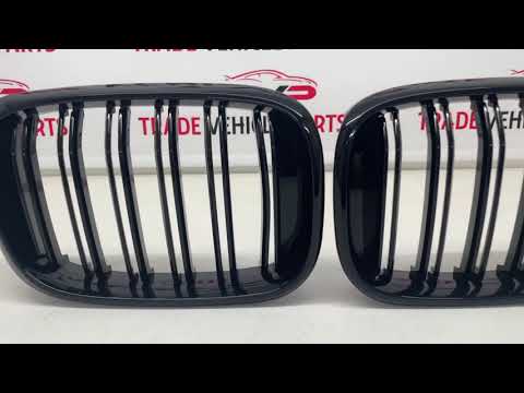 Fits BMW X3 G01 X4 G02 Pre-LCI 2018- Front Kidney Grilles Double Slats Gloss Black video