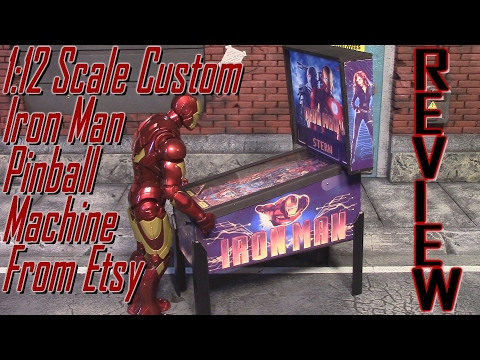 1:12 Scale Iron Man Pinball Machine, Custom From Etsy, Review