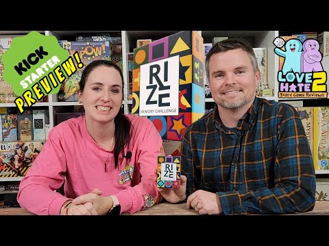 Rize Memory Challenge - Coming to #kickstarter |Waffle Sandwich Games | Love 2 Hate #boardgamereview