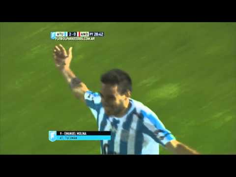 Gol de Molina. Atl. Tucumán 2 - Los Andes 0. Fecha 41. Primera B Nacional 2015. FPT.