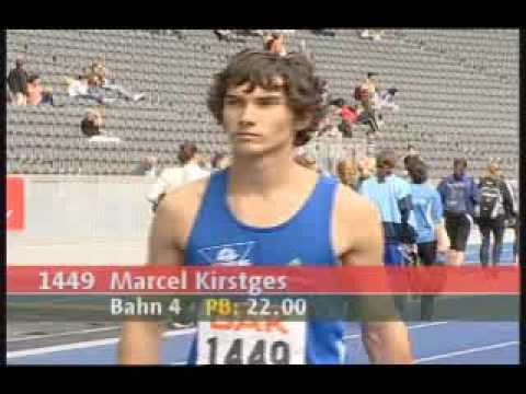 Marcel Kirstges 2. Berlin Leichtathletik Deutsche - Meisterschaften 200m Finale 2008