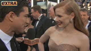 Oscars Red Carpet: Jessica Chastain on Boyfriend Gian Luca Passi