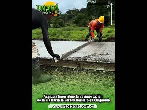 Avanza a buen ritmo la pavimentación de la vía hacia la vereda Remigio en Chigorodó
